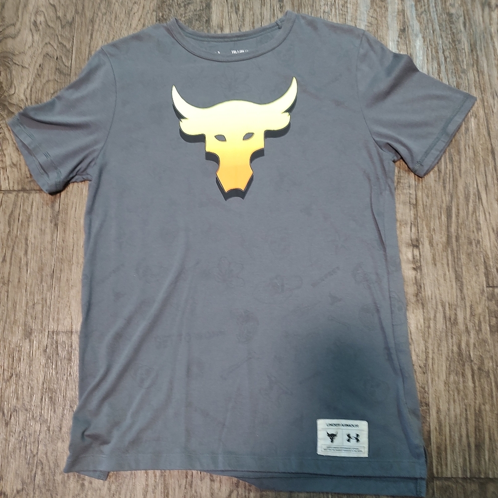 Under Armour Gray Bull Head Loose Fit YXL